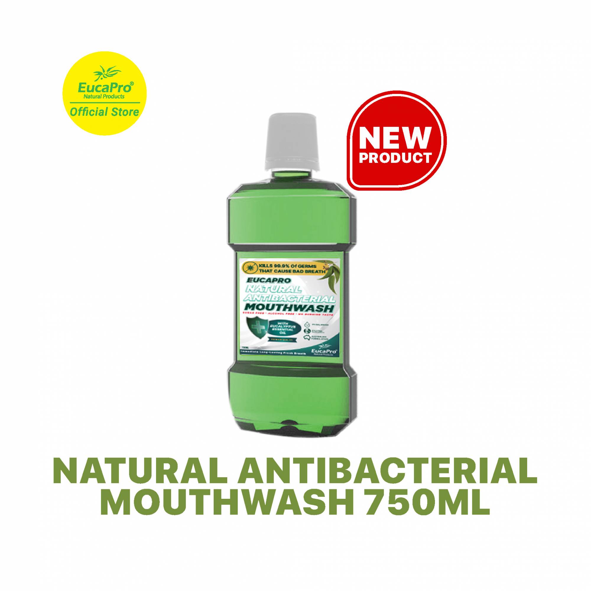 Eucapro Antibacterial Eucalyptus Natural Mouthwash 750ml